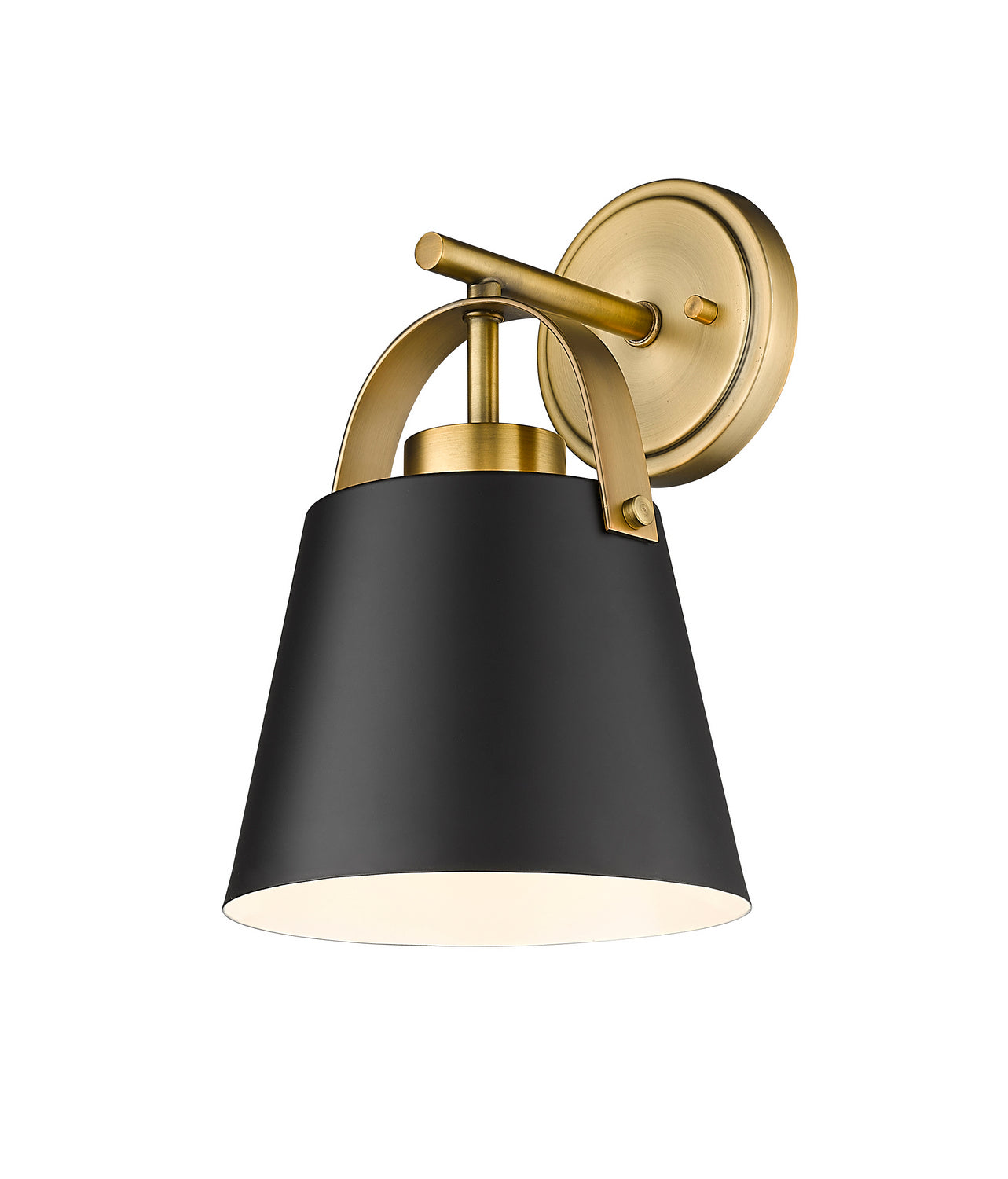 Z-Lite - 726-1S-MB+HBR - One Light Wall Sconce - Z-Studio - Matte Black + Heritage Brass