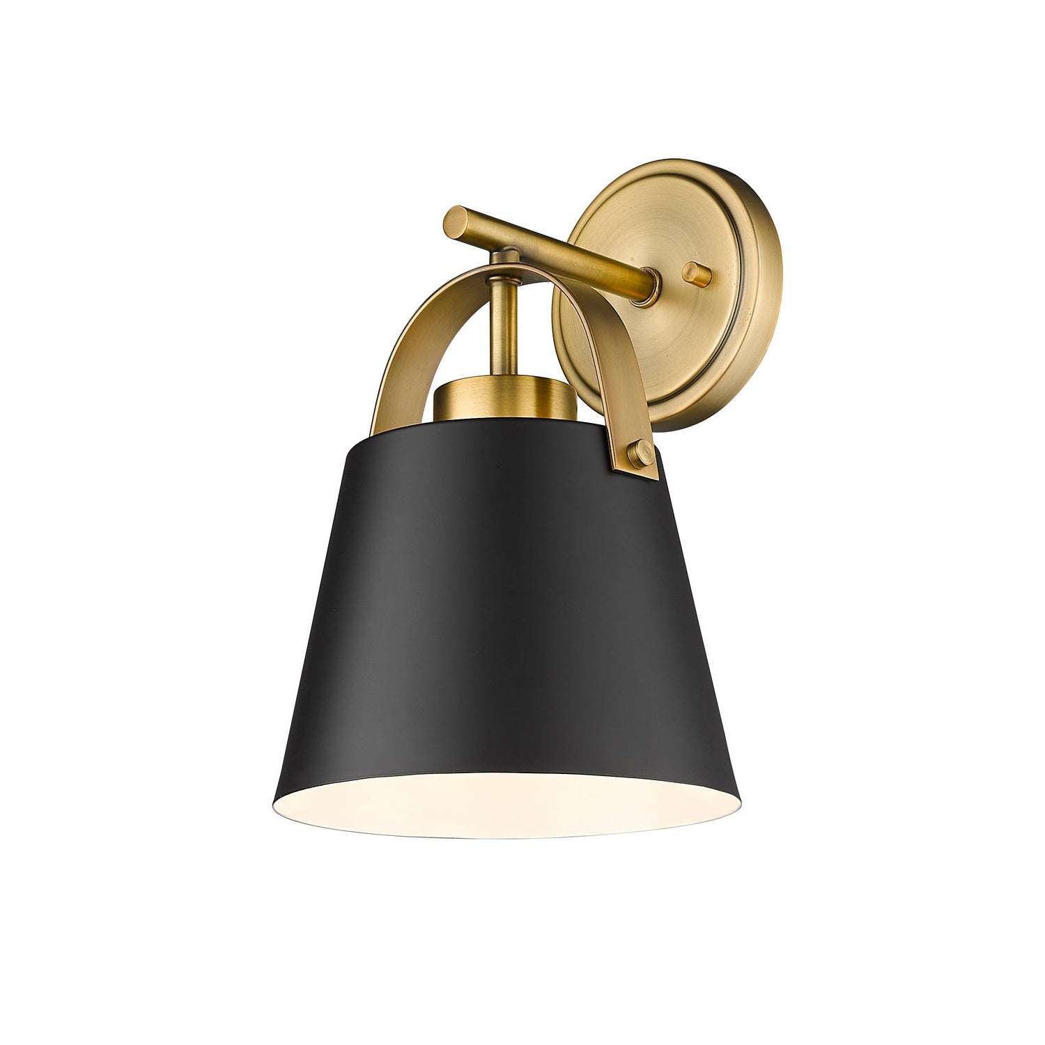 Z-Lite - 726-1S-MB+HBR - One Light Wall Sconce - Z-Studio - Matte Black + Heritage Brass