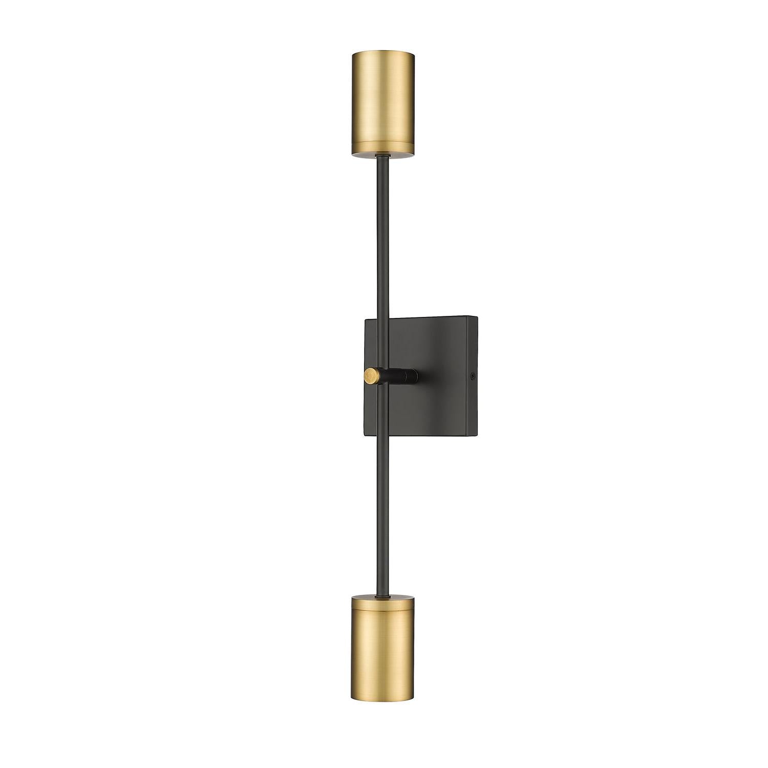 Z-Lite - 814-2S-MB-OBR - Two Light Wall Sconce - Calumet - Matte Black + Olde Brass