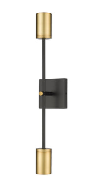 Z-Lite - 814-2S-MB-OBR - Two Light Wall Sconce - Calumet - Matte Black + Olde Brass