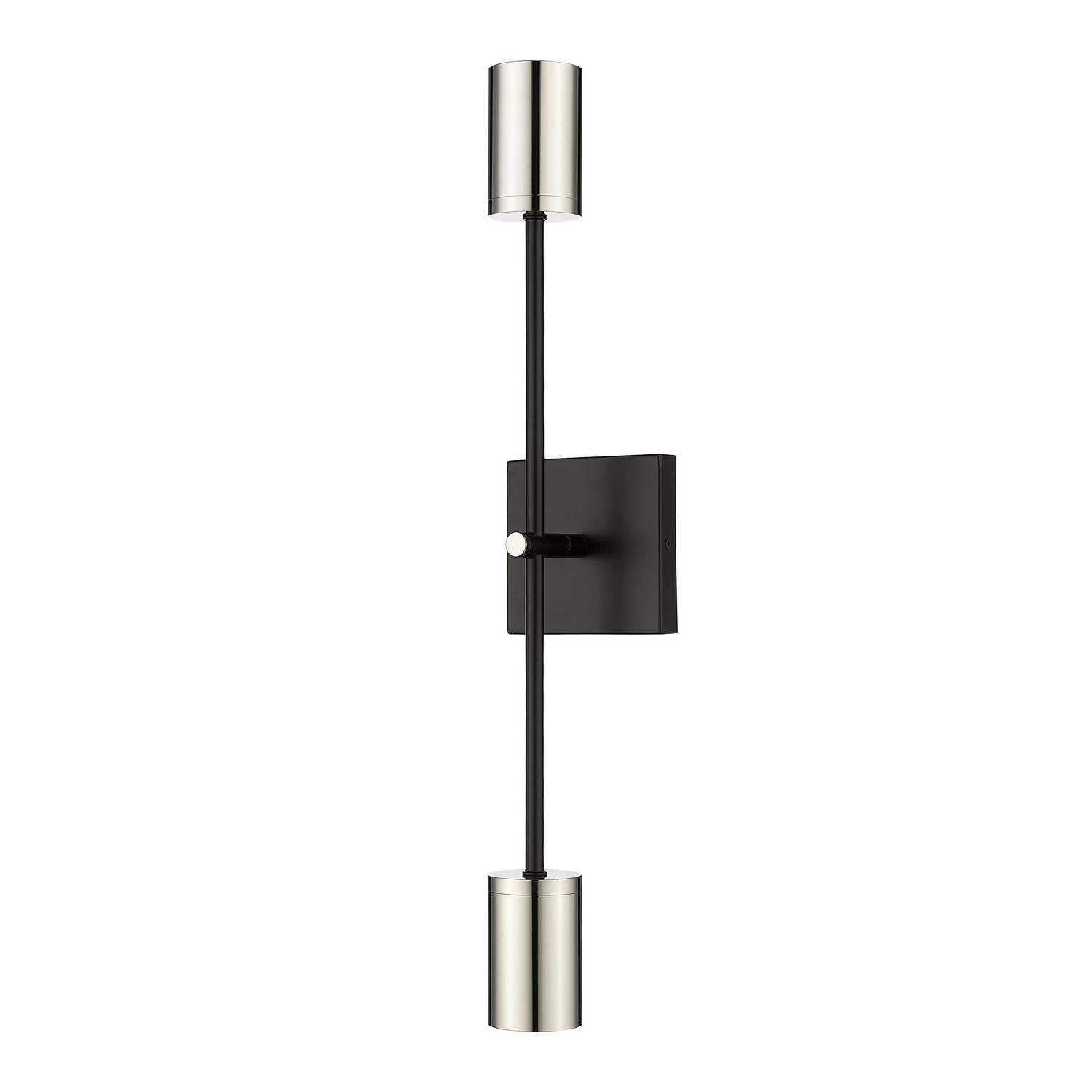 Z-Lite - 814-2S-MB-PN - Two Light Wall Sconce - Calumet - Matte Black + Polished Nickel