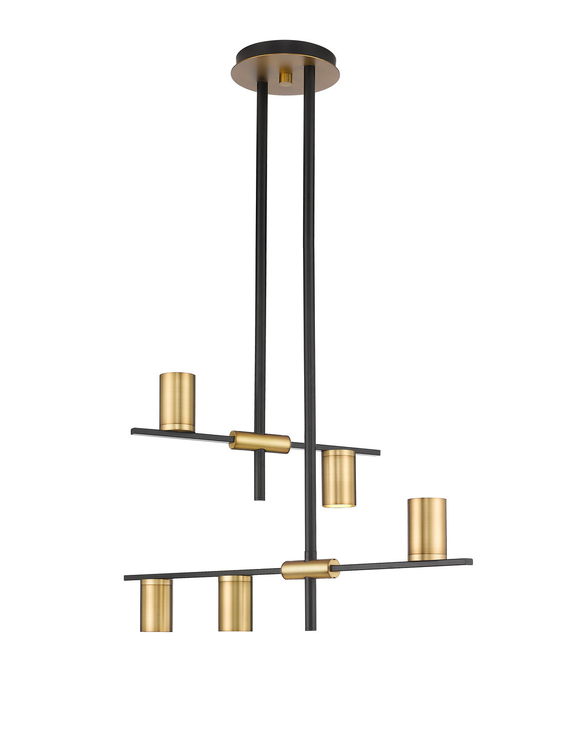 Z-Lite - 814-5MB-OBR - Five Light Chandelier - Calumet - Matte Black + Olde Brass