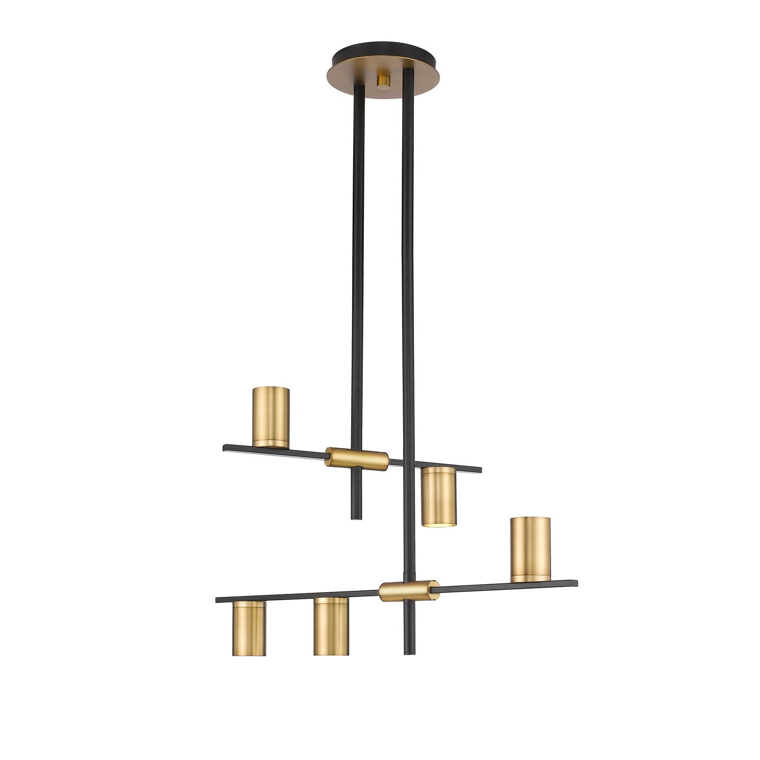 Z-Lite - 814-5MB-OBR - Five Light Chandelier - Calumet - Matte Black + Olde Brass