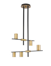 Z-Lite - 814-5MB-OBR - Five Light Chandelier - Calumet - Matte Black + Olde Brass