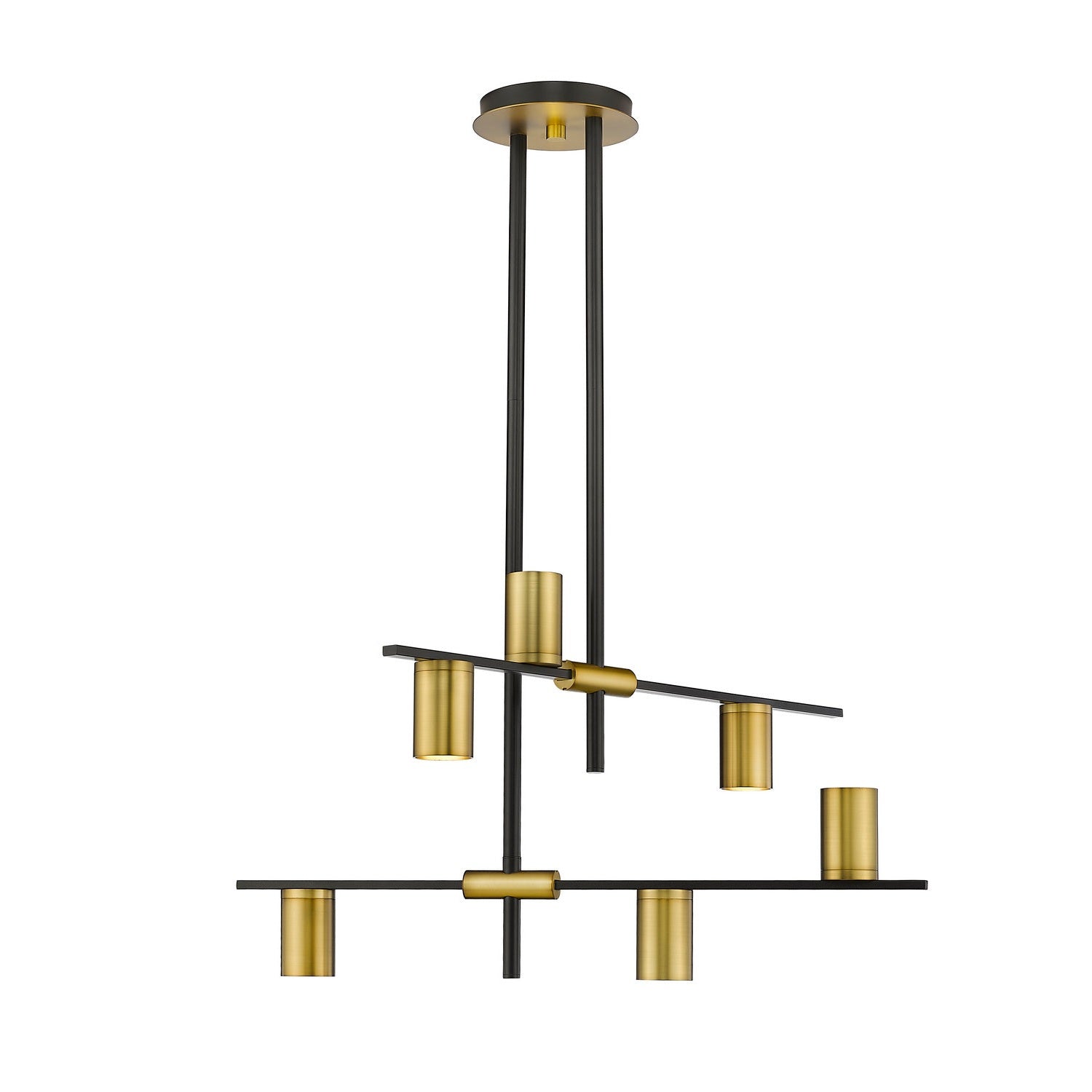 Z-Lite - 814-6MB-OBR - Six Light Chandelier - Calumet - Matte Black + Olde Brass