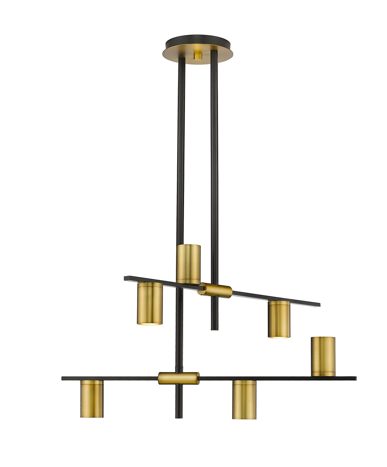 Z-Lite - 814-6MB-OBR - Six Light Chandelier - Calumet - Matte Black + Olde Brass