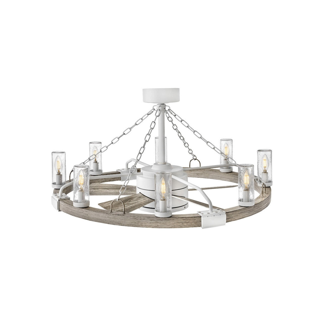Hinkley - 902928FMW-LWD - 36" with 28" LED Fandelier - Sawyer - Matte White