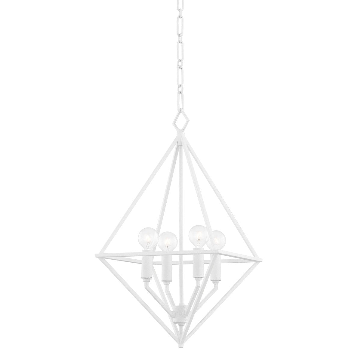 Hudson Valley - 3117-WP - Three Light Lantern - Haines - White Plaster
