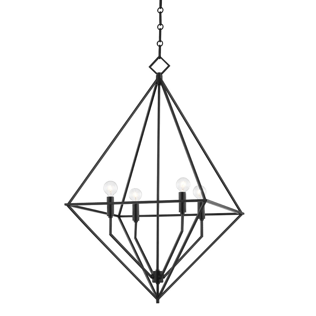 Hudson Valley - 3129-AI - Four Light Lantern - Haines - Aged Iron