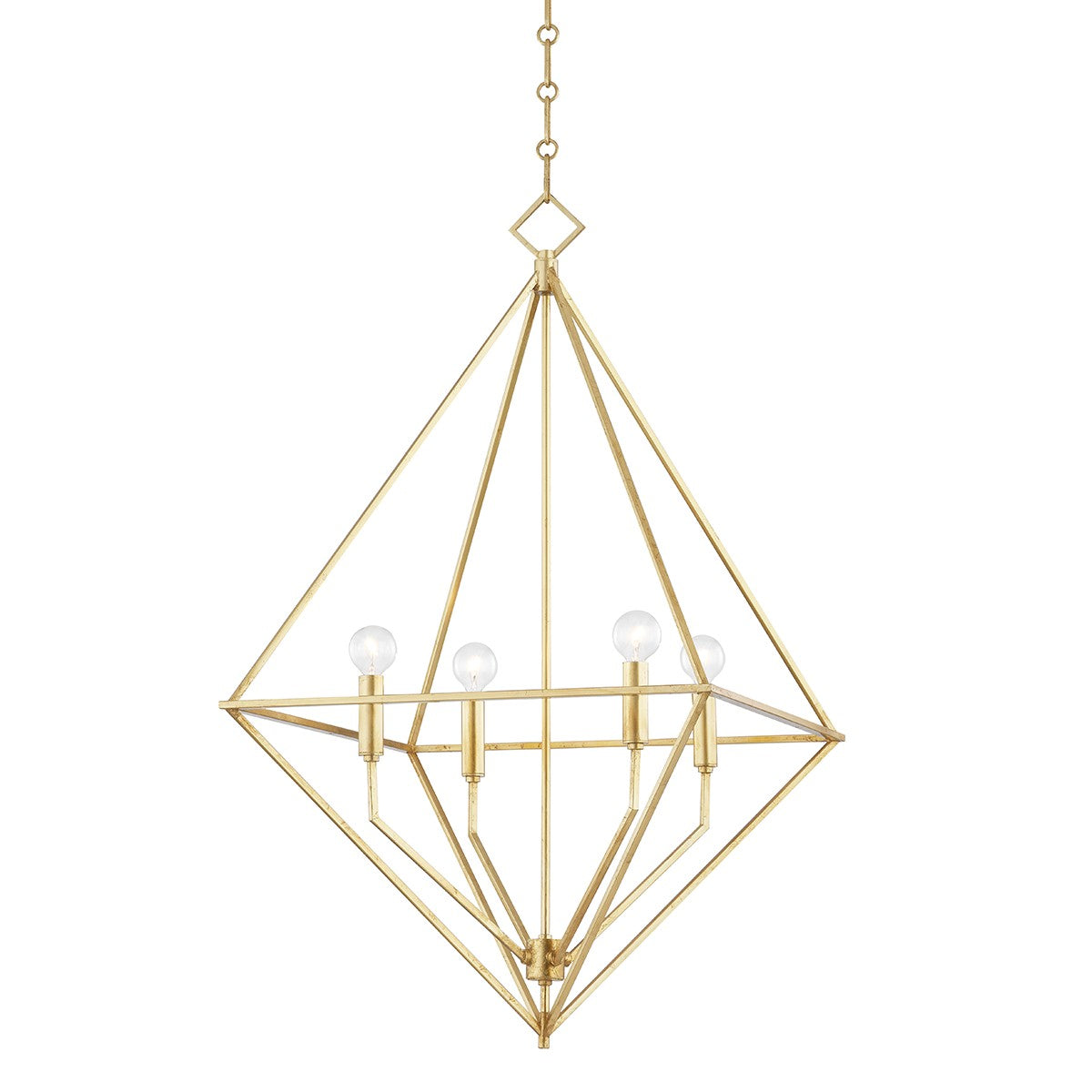 Hudson Valley - 3129-GL - Four Light Lantern - Haines - Gold Leaf