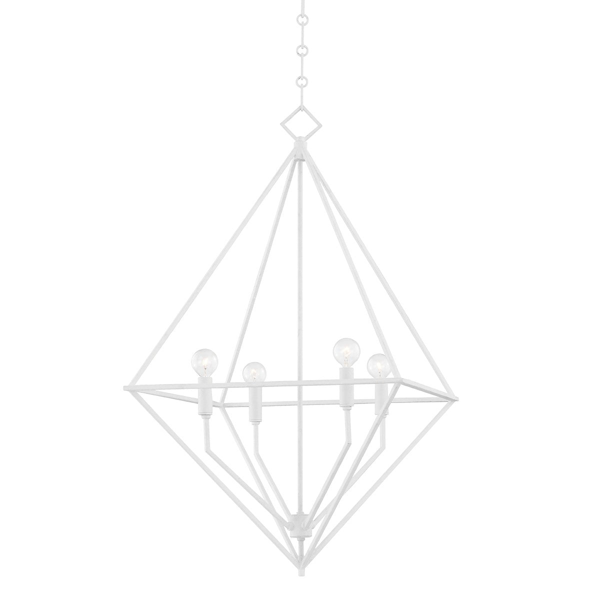 Hudson Valley - 3129-WP - Four Light Lantern - Haines - White Plaster
