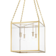 Hudson Valley - 4118-AGB - Four Light Lantern - Catskill - Aged Brass