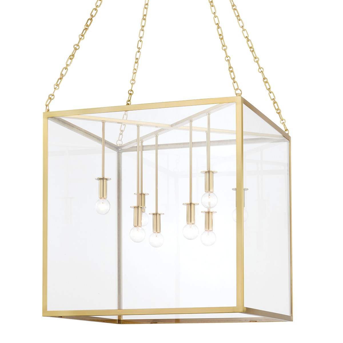 Hudson Valley - 4124-AGB - Eight Light Lantern - Catskill - Aged Brass