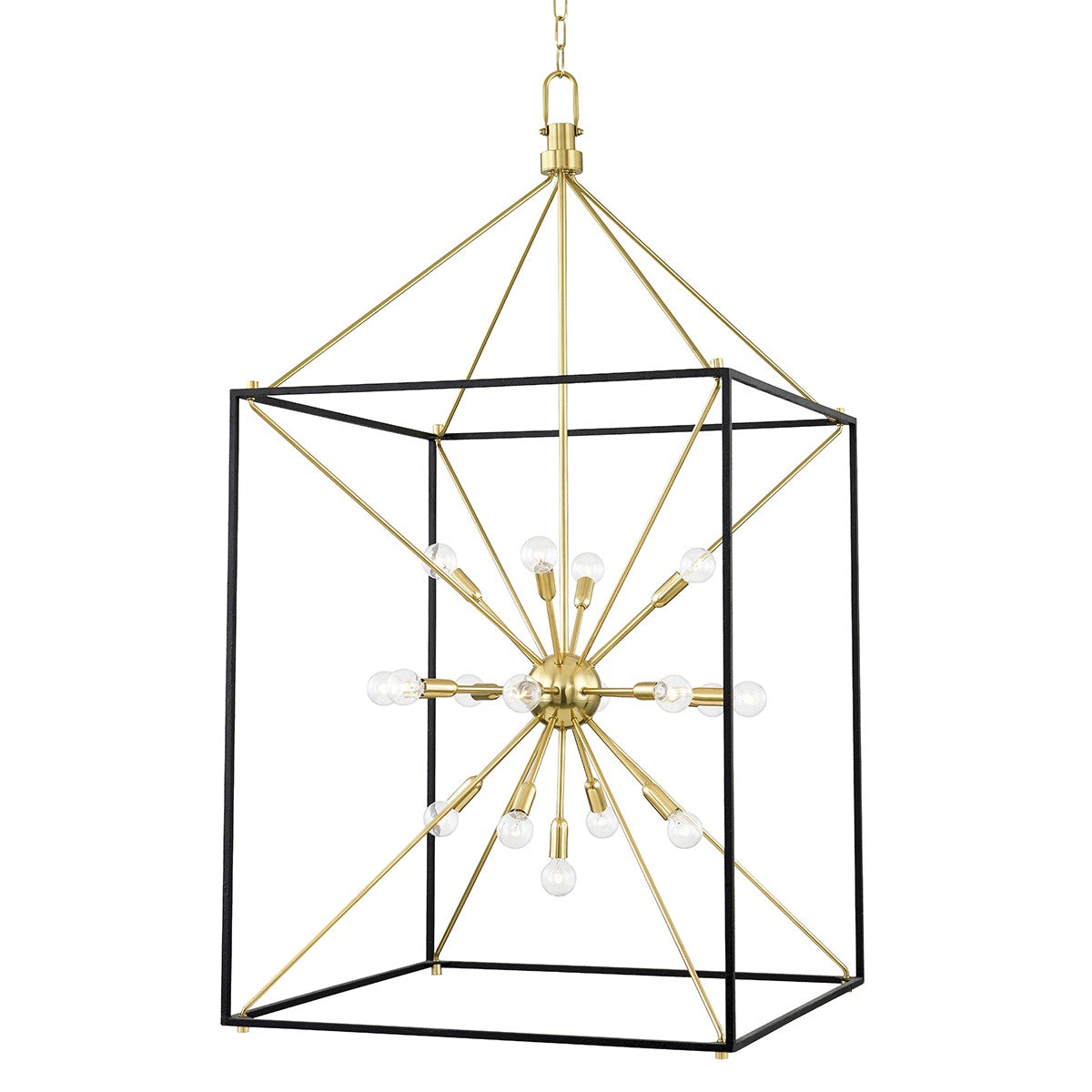 Hudson Valley - 8927-AGB/BK - 25 Light Lantern - Glendale - Aged Brass/Black