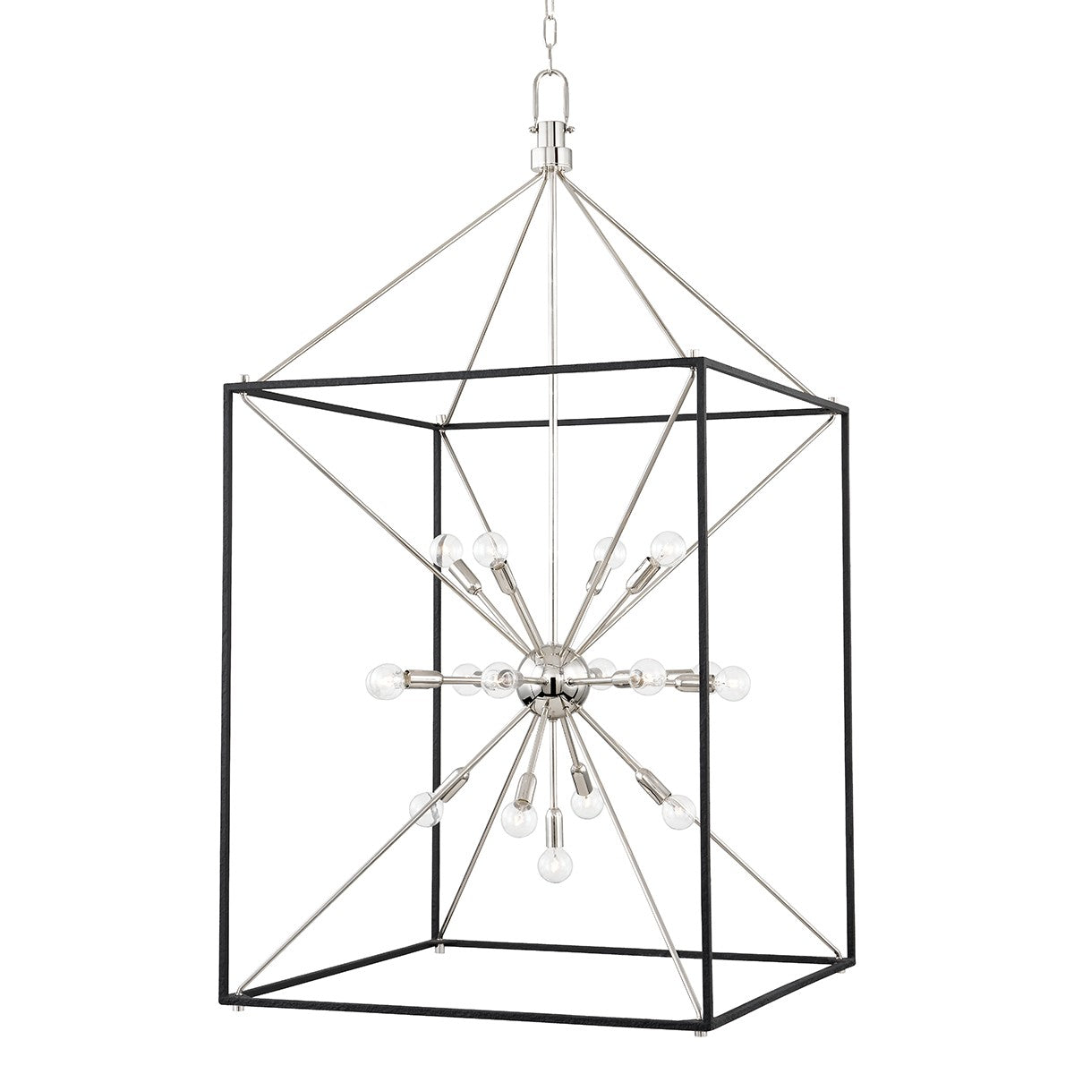 Hudson Valley - 8927-PN/BK - 25 Light Lantern - Glendale - Polished Nickel/Black