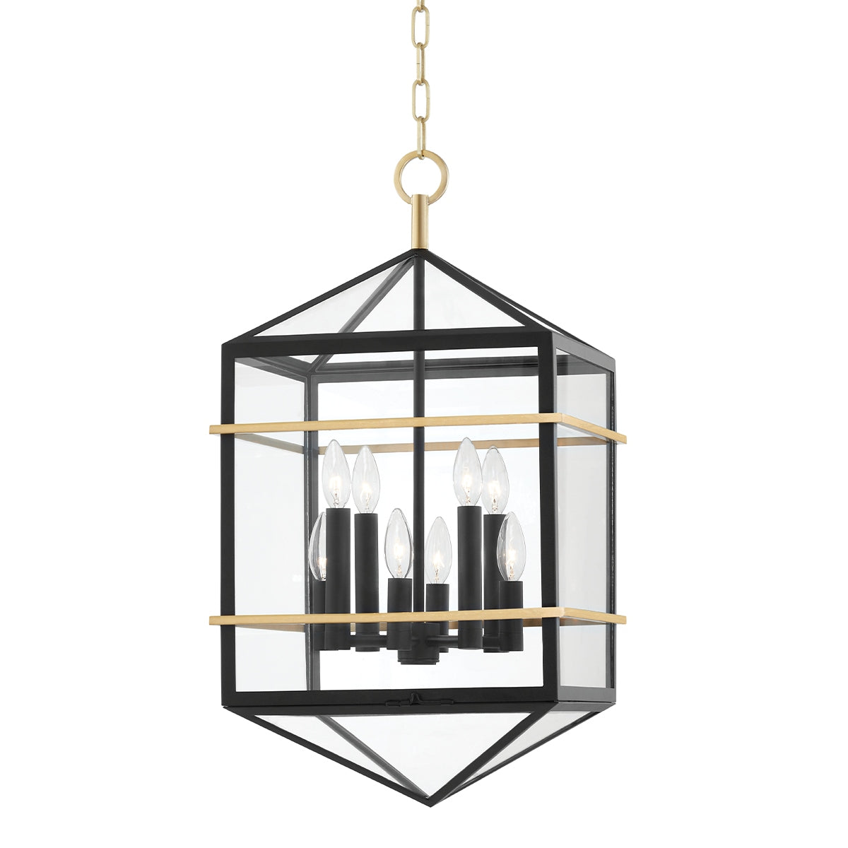 Hudson Valley - 9015-AGB/BK - LED Lantern - Bedford Hills - Aged Brass/Black