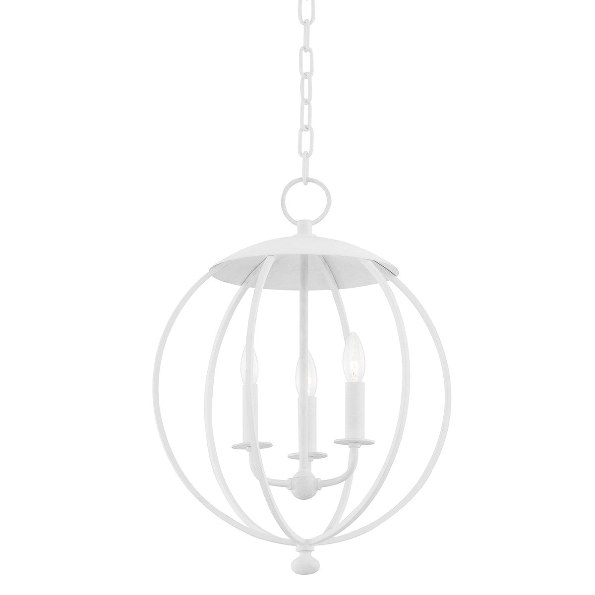 Hudson Valley - 9117-WP - Three Light Lantern - Wesley - White Plaster