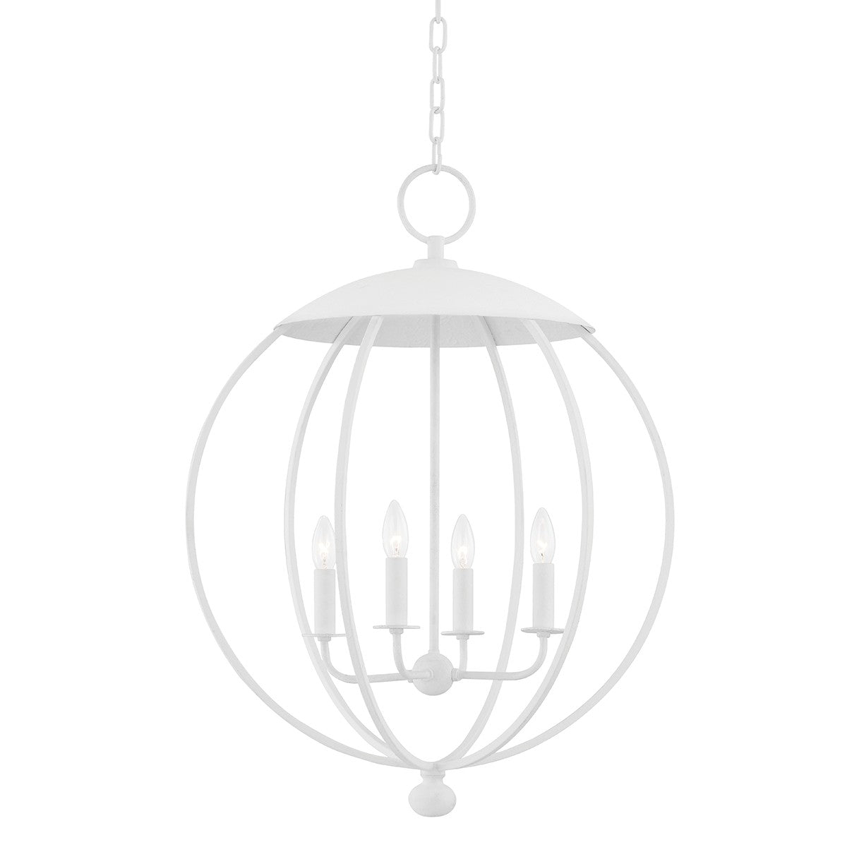 Hudson Valley - 9124-WP - Four Light Lantern - Wesley - White Plaster