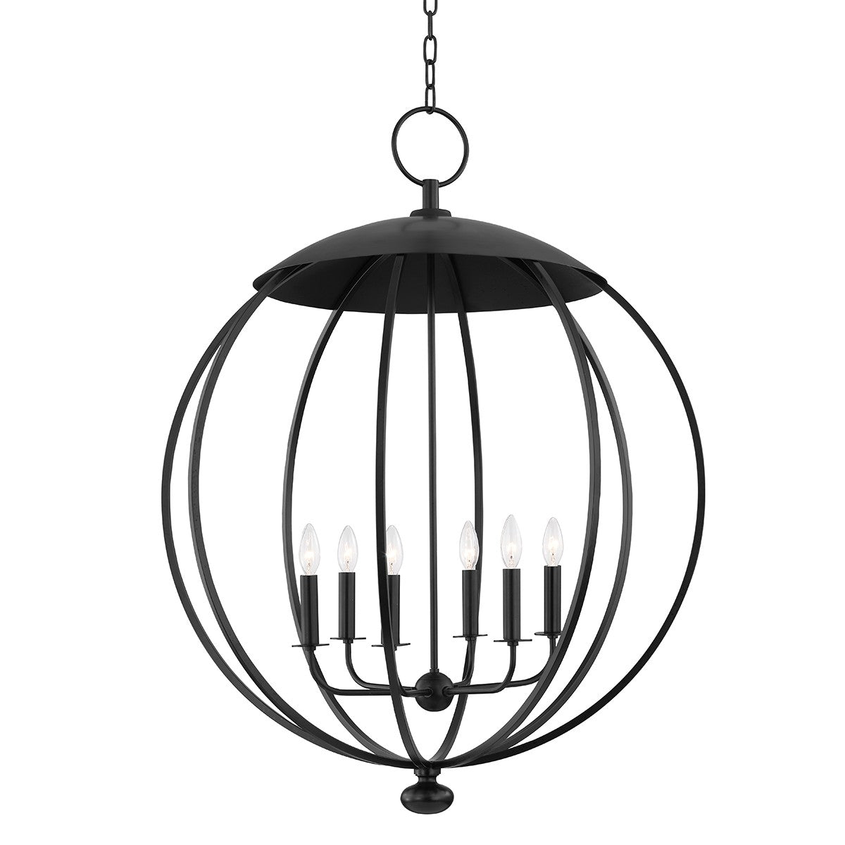 Hudson Valley - 9132-AI - Six Light Lantern - Wesley - Aged Iron