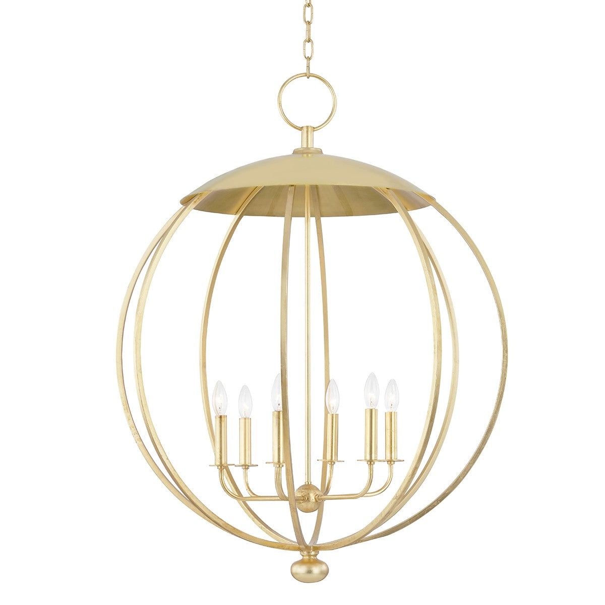 Hudson Valley - 9132-GL - Six Light Lantern - Wesley - Gold Leaf