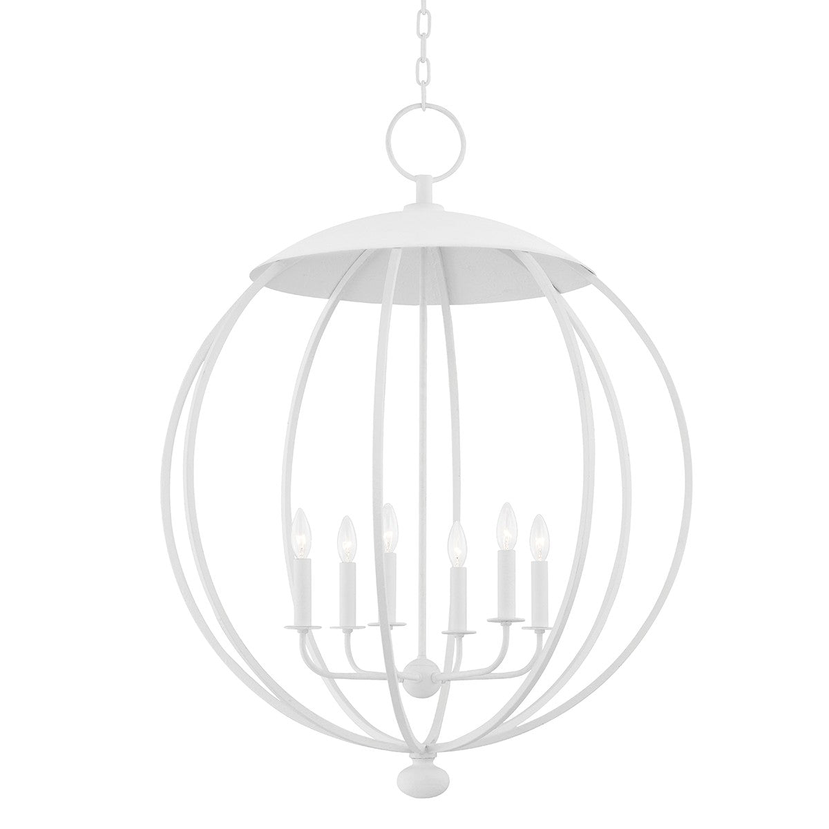 Hudson Valley - 9132-WP - Six Light Lantern - Wesley - White Plaster