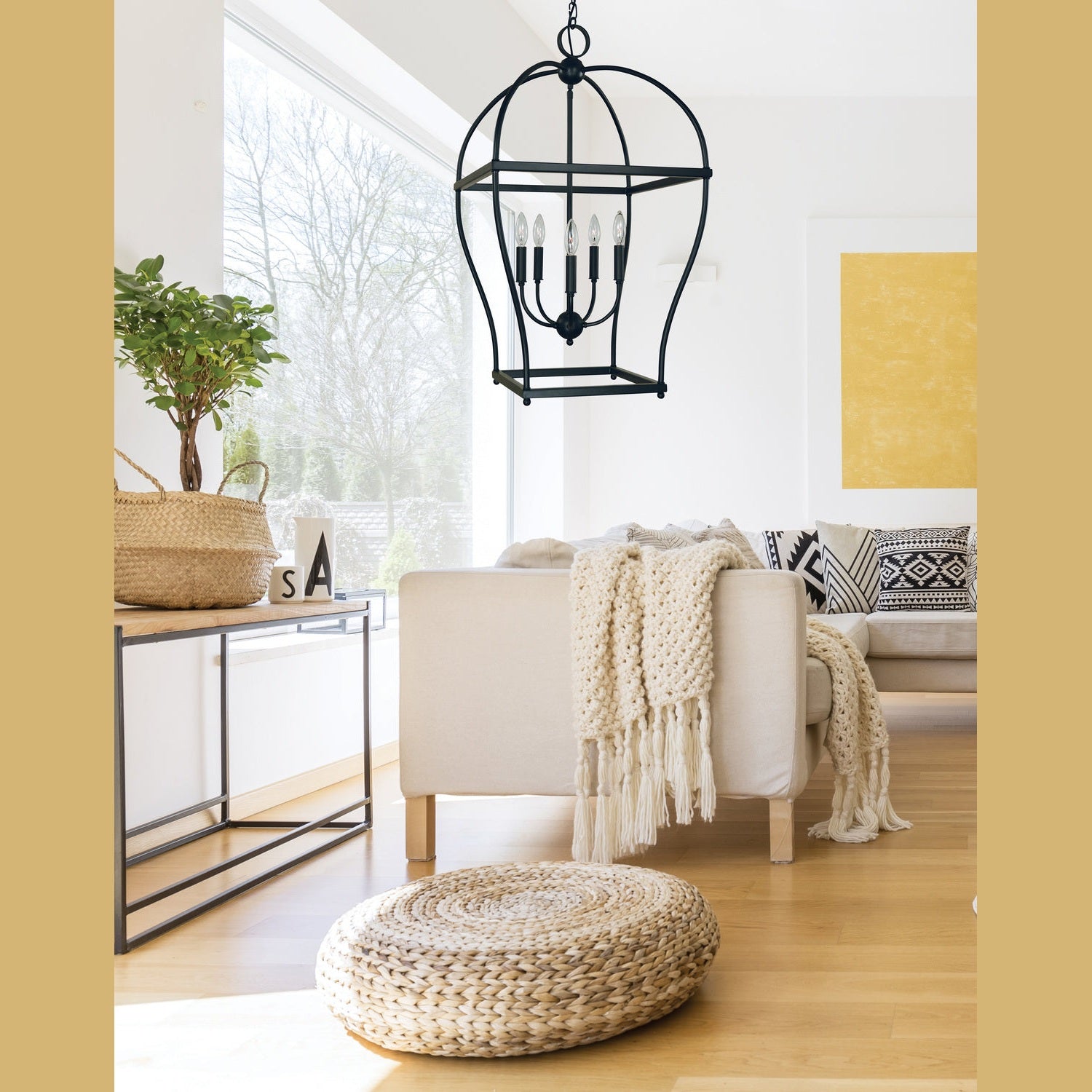 Framburg - 5475 MBLACK - Five Light Chandelier - Kenmare - Matte Black