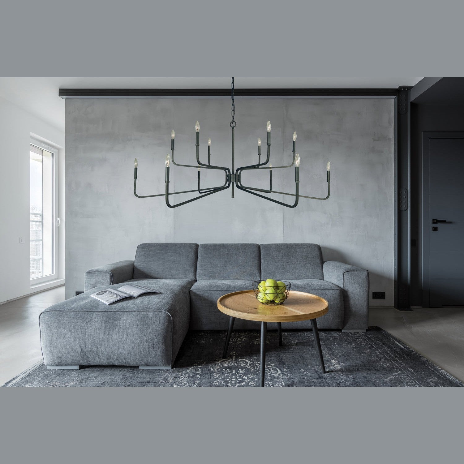 Framburg - 5486 IRON - 12 Light Chandelier - Heidelberg - Iron