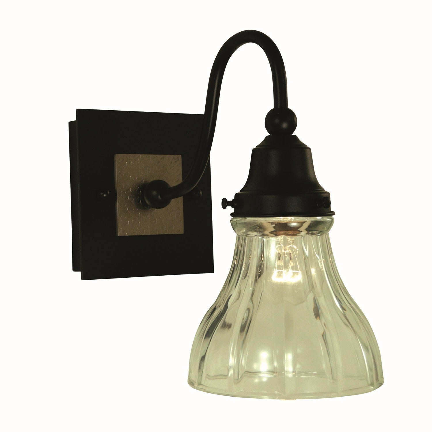 Framburg - 5611 MBLACK/BN - One Light Wall Sconce - Houghton - Matte Black/Brushed Nickel