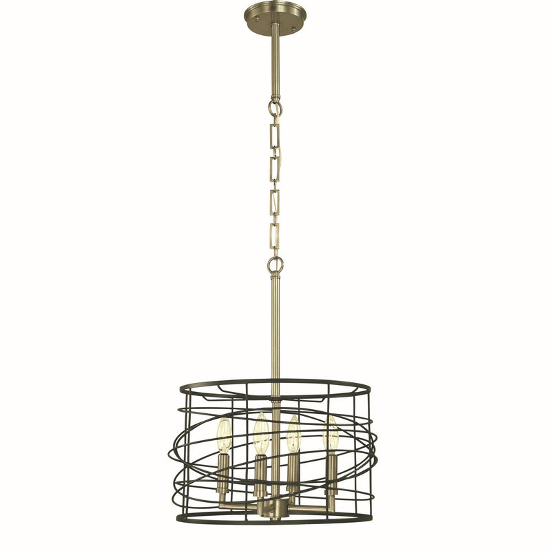 Framburg - 5614 BN/MBLACK - Four Light Mini Chandelier - Boca - Brushed Nickel and Matte Black