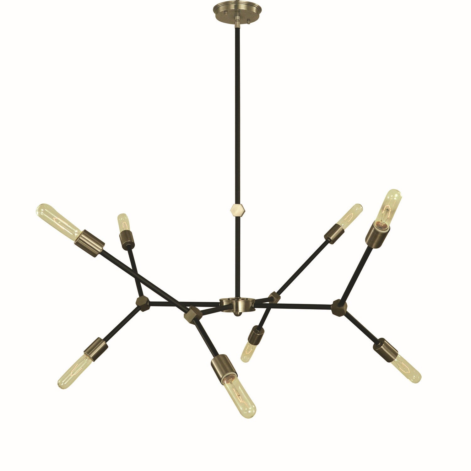 Framburg - 5632 BN/MBLACK - Eight Light Chandelier - Kinetic - Brushed Nickel/Matte Black
