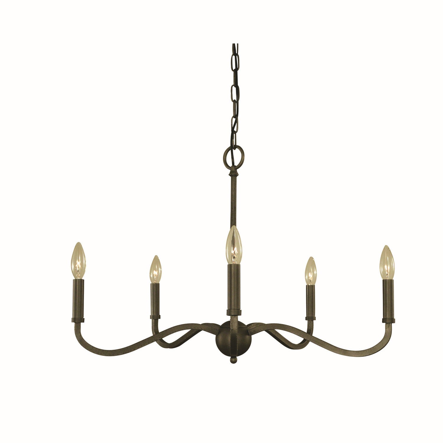 Framburg - 5640 IRON - Five Light Chandelier - Heidelberg - Iron