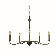 Framburg - 5640 IRON - Five Light Chandelier - Heidelberg - Iron