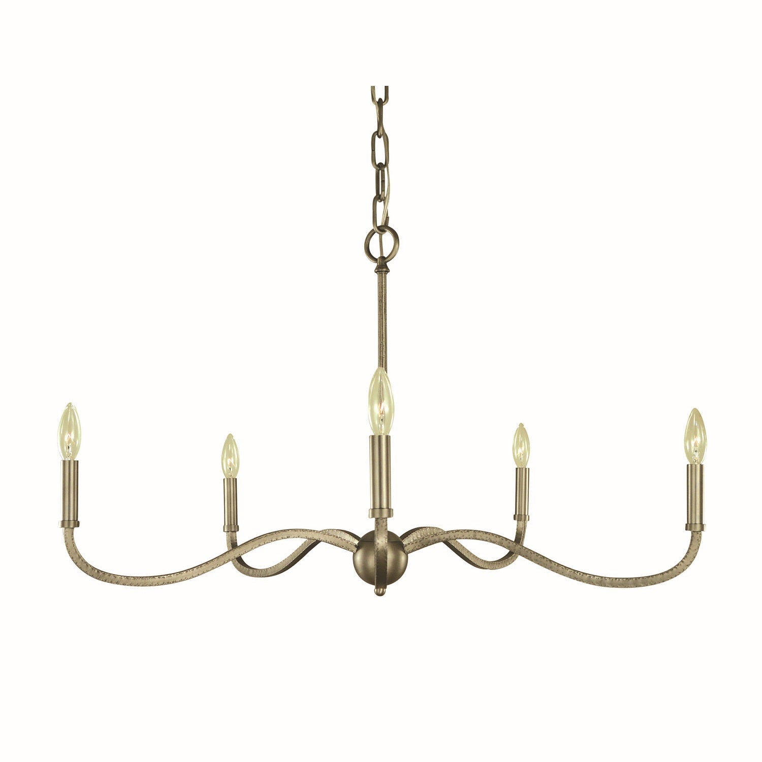 Framburg - 5643 SP - Five Light Chandelier - Heidelberg - Satin Pewter