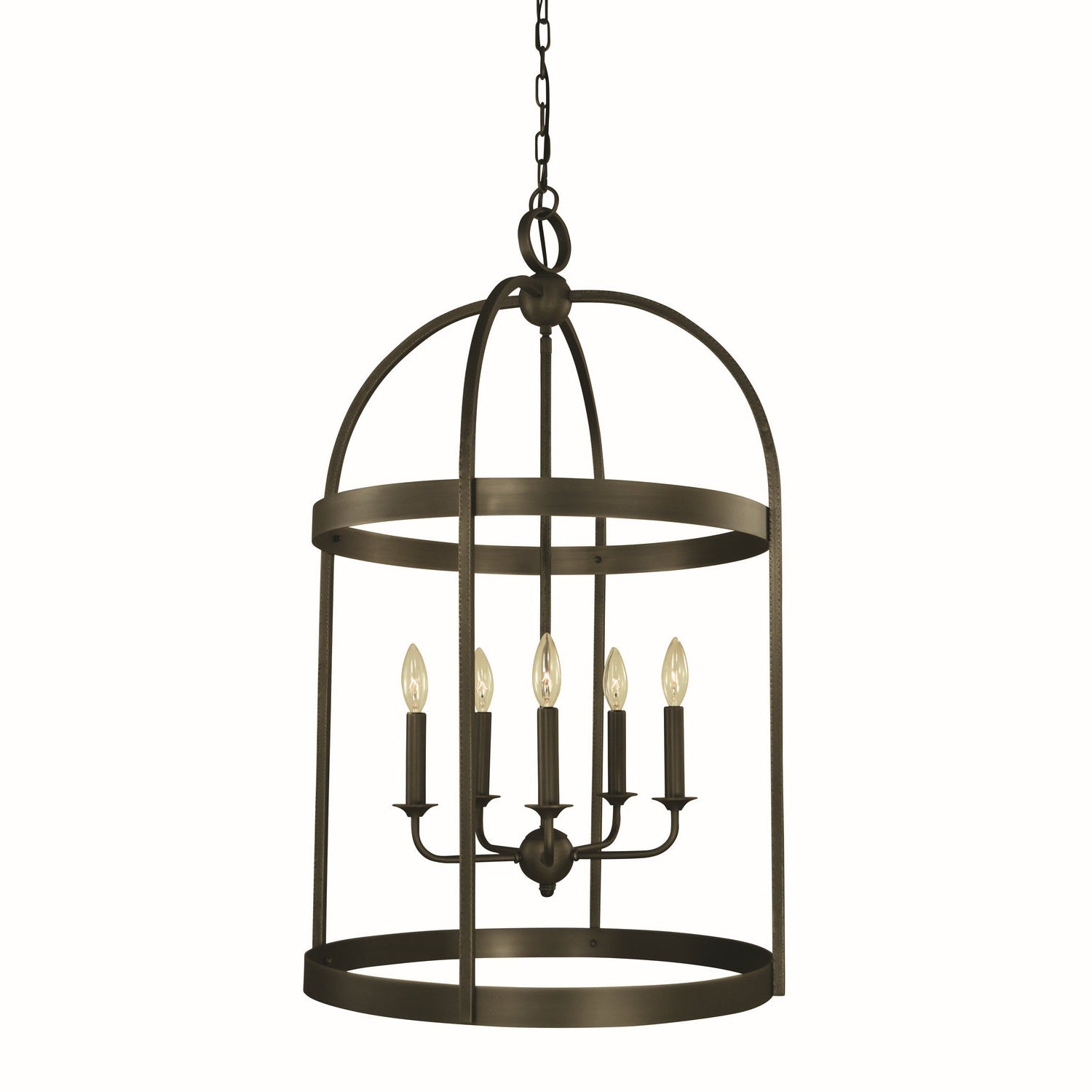 Framburg - 5645 IRON - Five Light Foyer Chandelier - Heidelberg - Iron