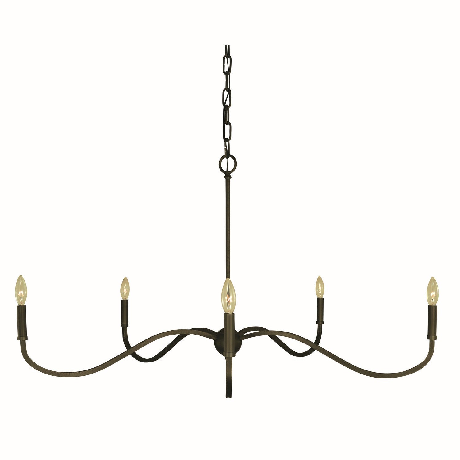 Framburg - 5647 IRON - Five Light Chandelier - Heidelberg - Iron