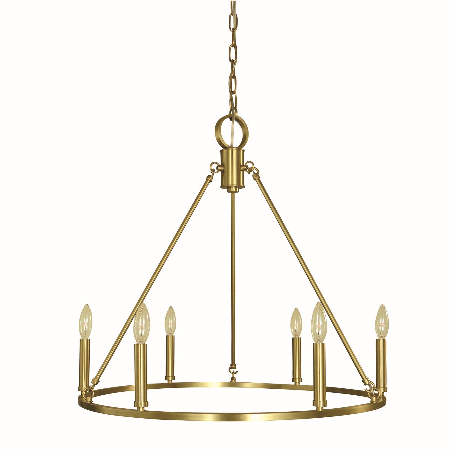 Framburg - 5656 BR - Six Light Chandelier - Midtown - Brushed Brass