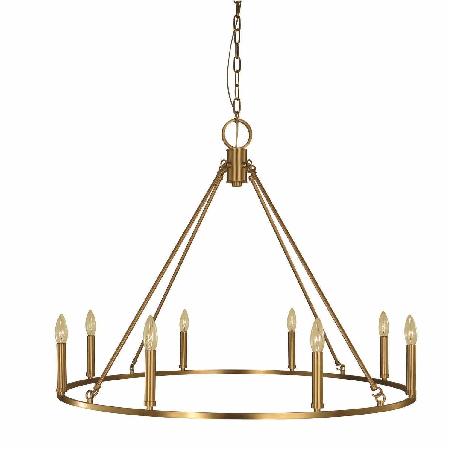 Framburg - 5658 BR - Eight Light Chandelier - Midtown - Brushed Brass
