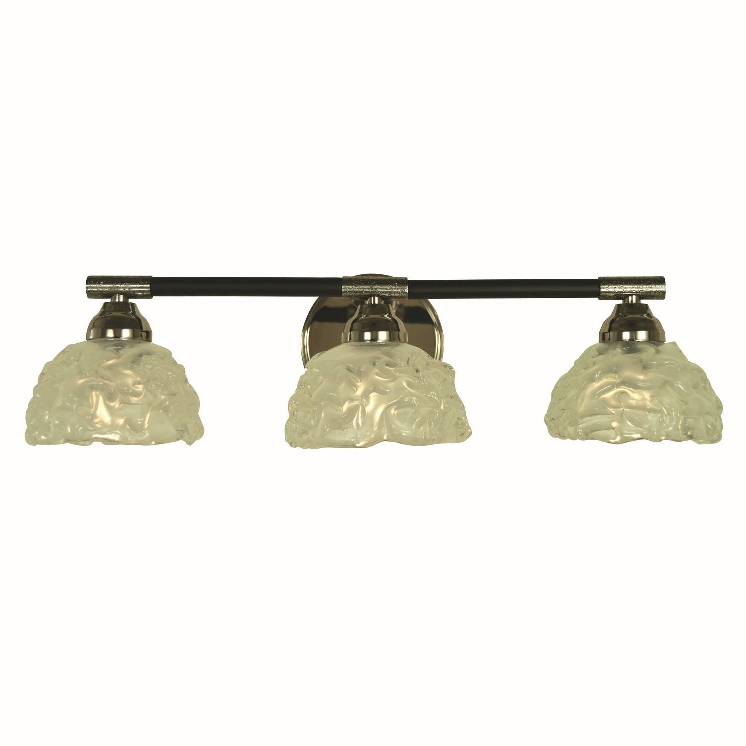 Framburg - 5663 PN/MBLACK - Three Light Wall Sconce - Stonebridge - Polished Nickel/Matte Black