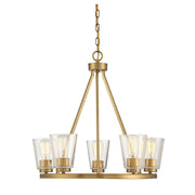 Savoy House - 1-1021-5-322 - Five Light Chandelier - Calhoun - Warm Brass