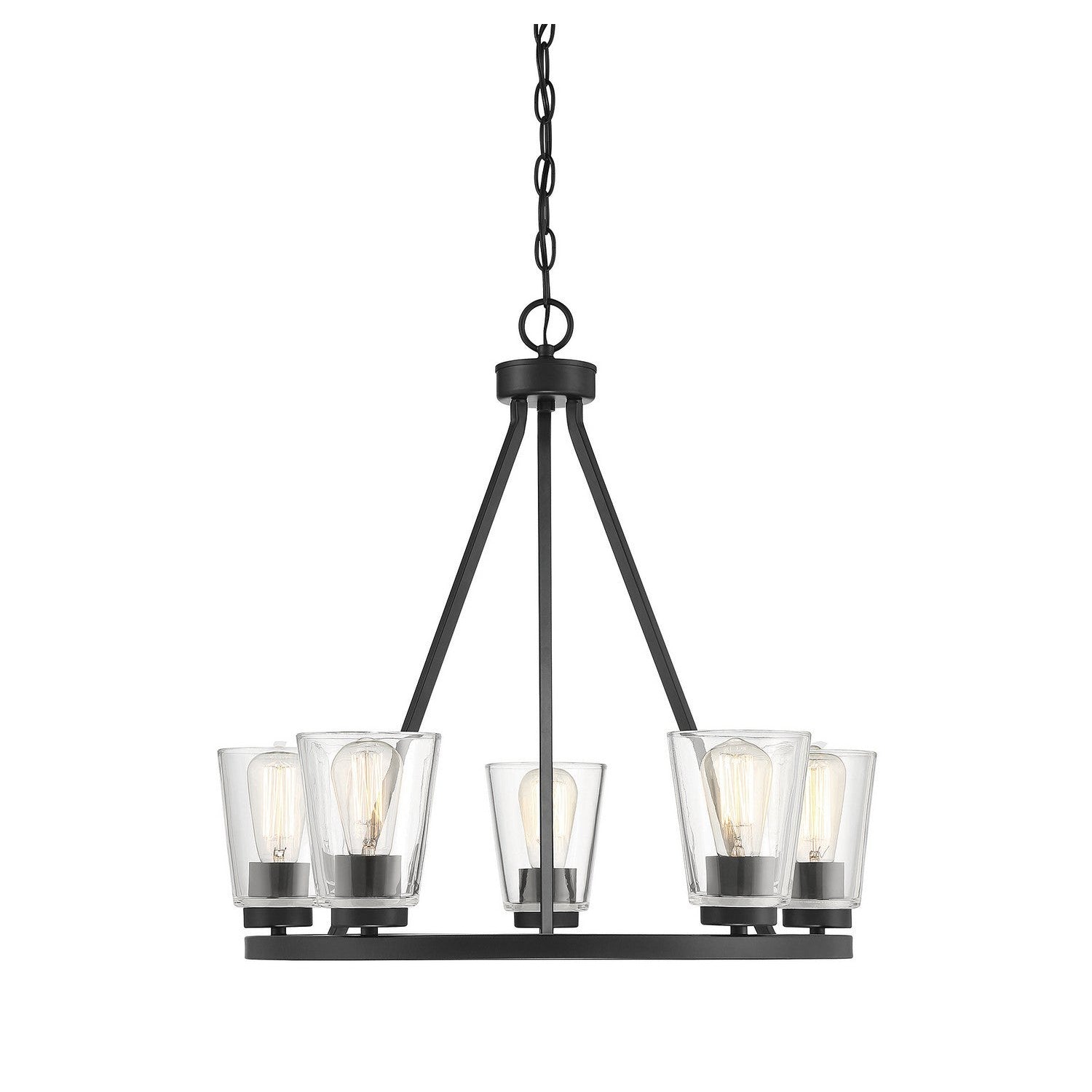Savoy House - 1-1021-5-89 - Five Light Chandelier - Calhoun - Matte Black