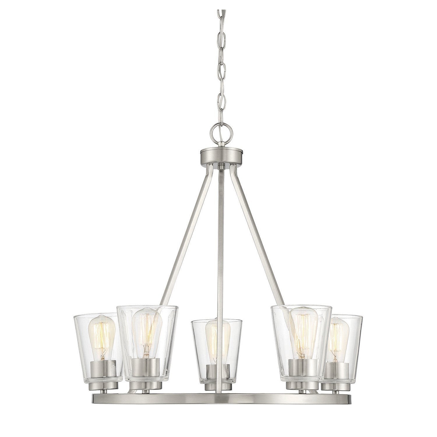 Savoy House - 1-1021-5-SN - Five Light Chandelier - Calhoun - Satin Nickel