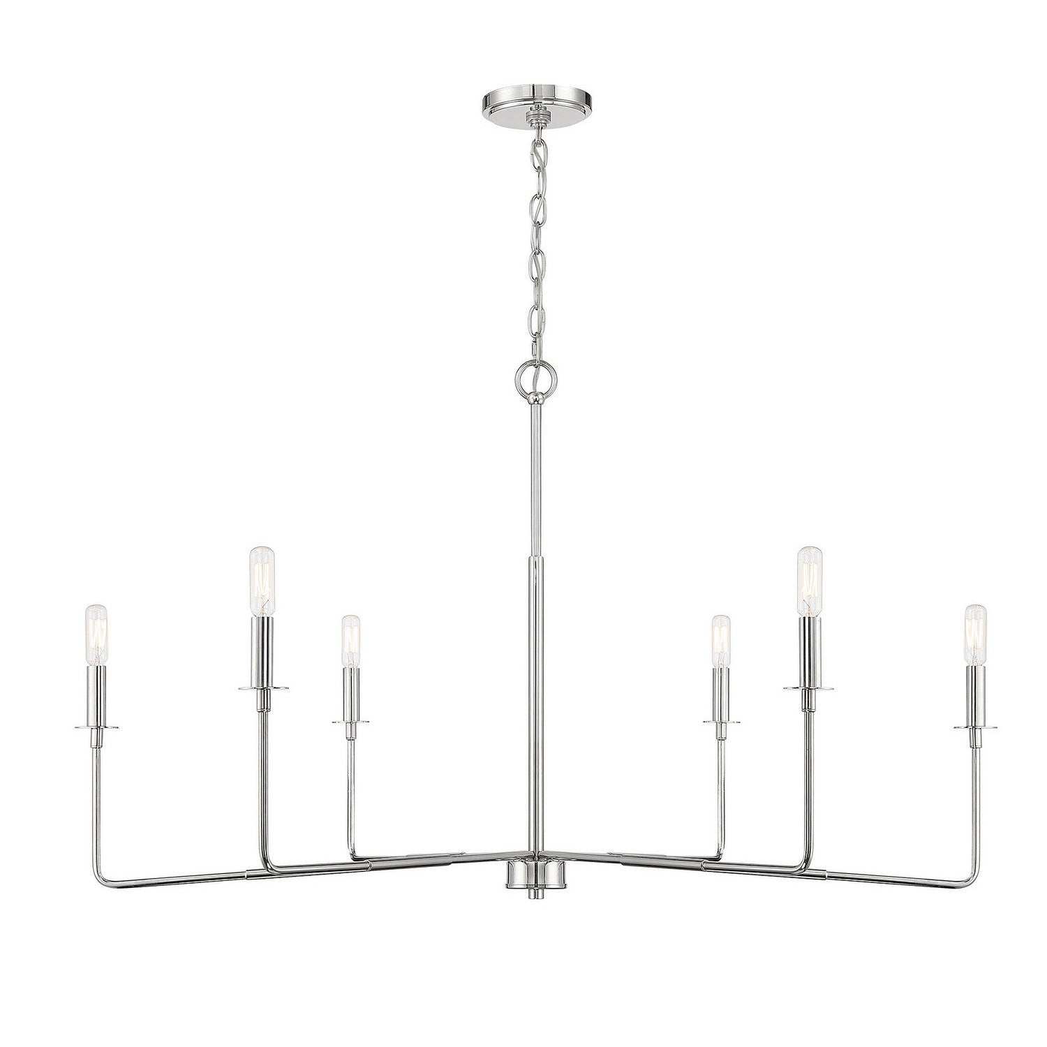 Savoy House - 1-2221-6-109 - Six Light Chandelier - Salerno - Polished Nickel
