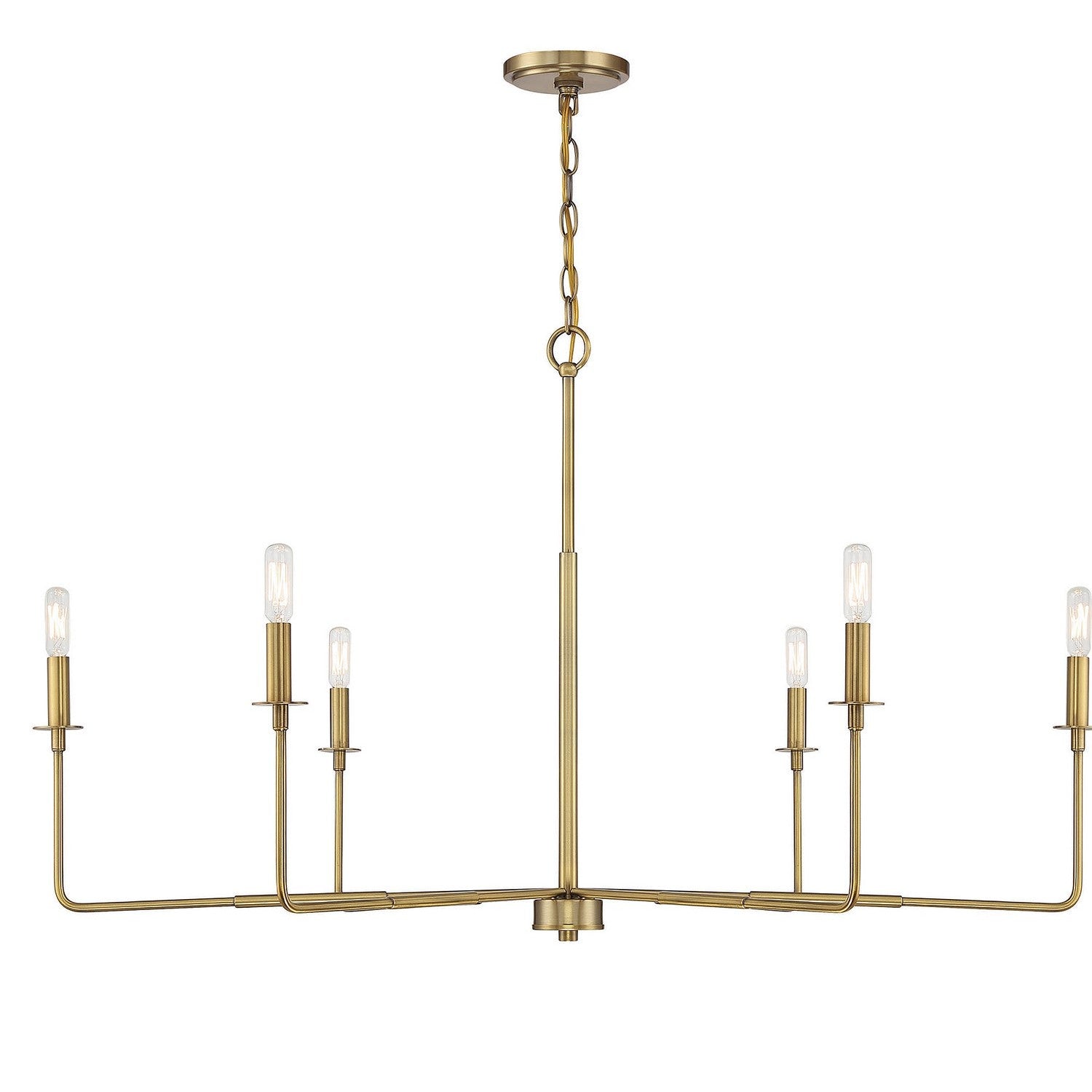 Savoy House - 1-2221-6-322 - Six Light Chandelier - Salerno - Warm Brass