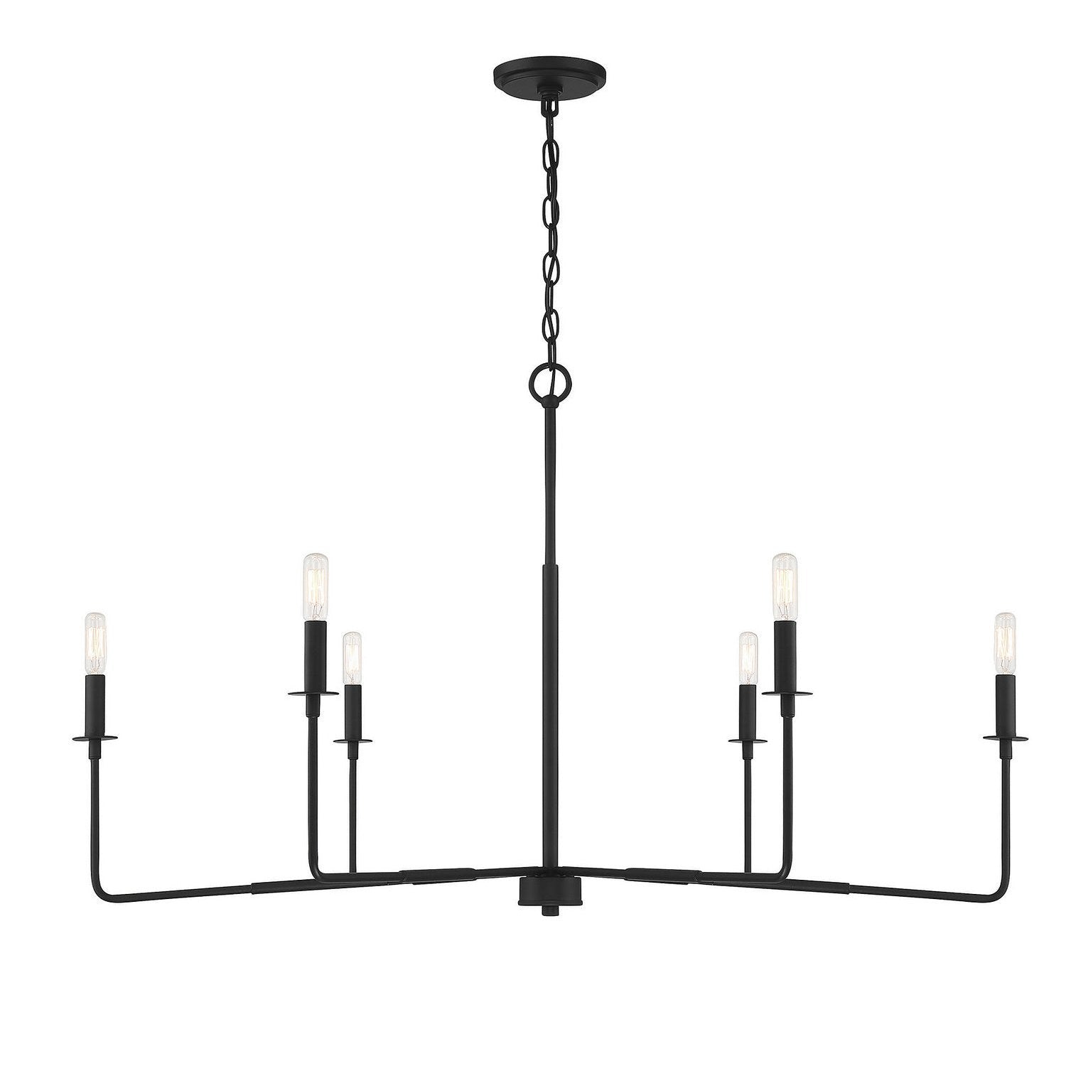 Savoy House - 1-2221-6-89 - Six Light Chandelier - Salerno - Matte Black