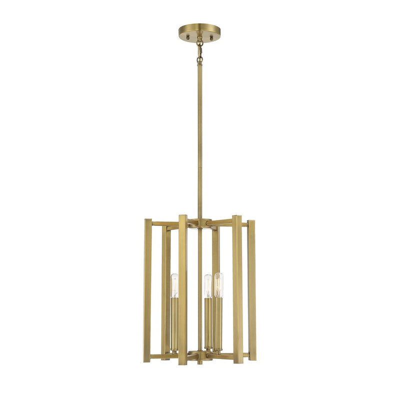 Savoy House - 3-7700-3-322 - Three Light Pendant - Benson - Warm Brass