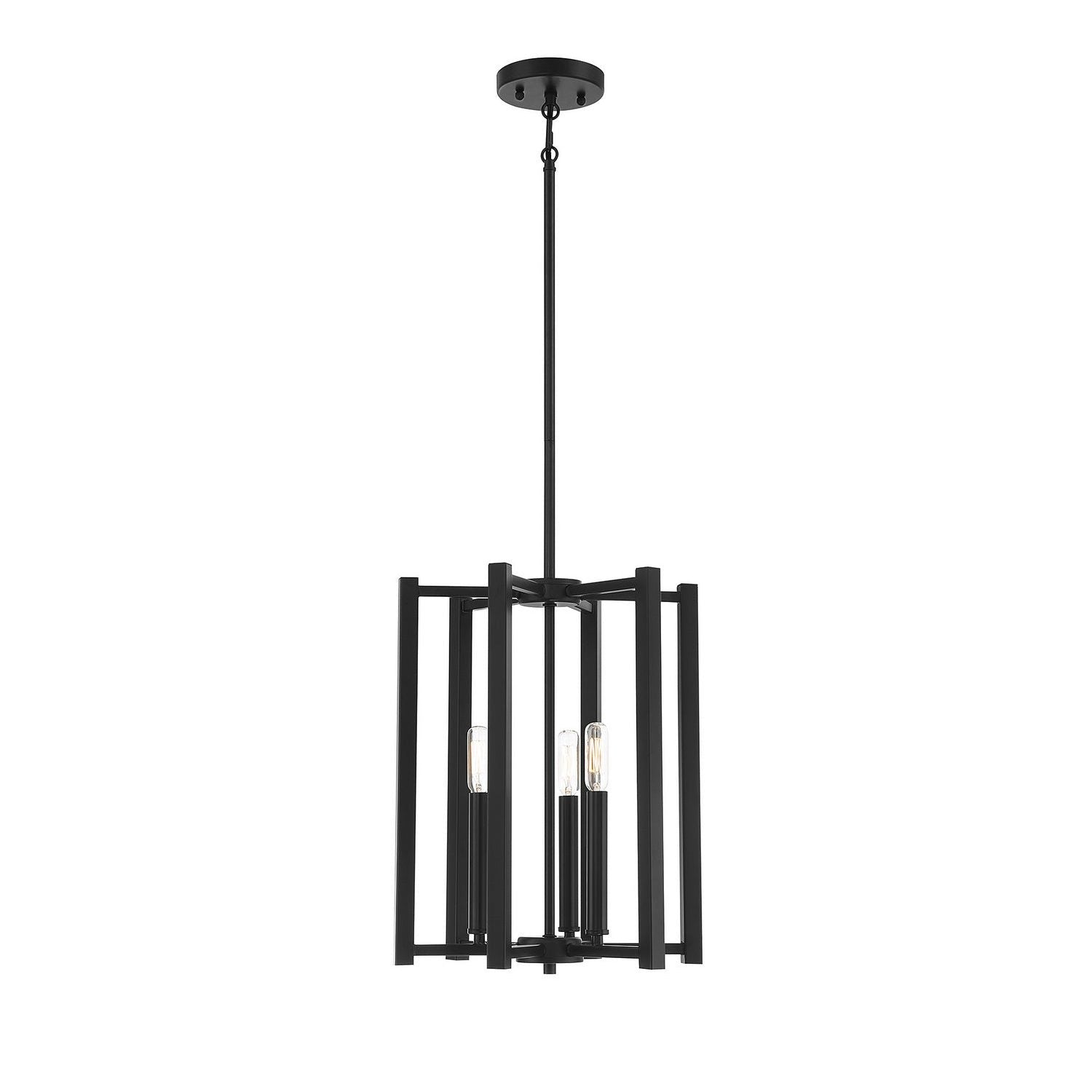 Savoy House - 3-7700-3-89 - Three Light Pendant - Benson - Matte Black