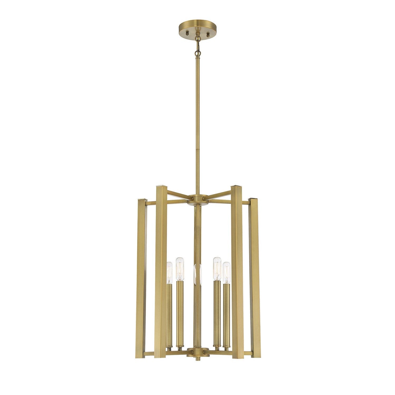 Savoy House - 3-7701-5-322 - Five Light Pendant - Benson - Warm Brass