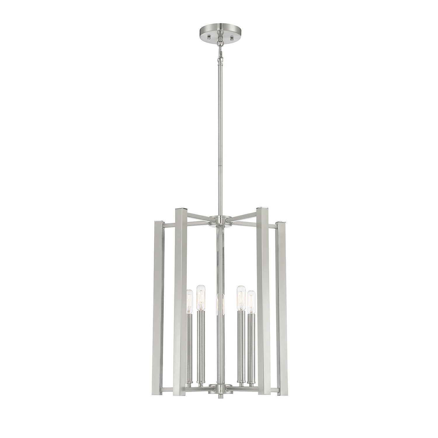 Savoy House - 3-7701-5-SN - Five Light Pendant - Benson - Satin Nickel