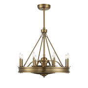 Savoy House - 39-FD-124-322 - Eight Light Fan D'lier - Lyon - Warm Brass