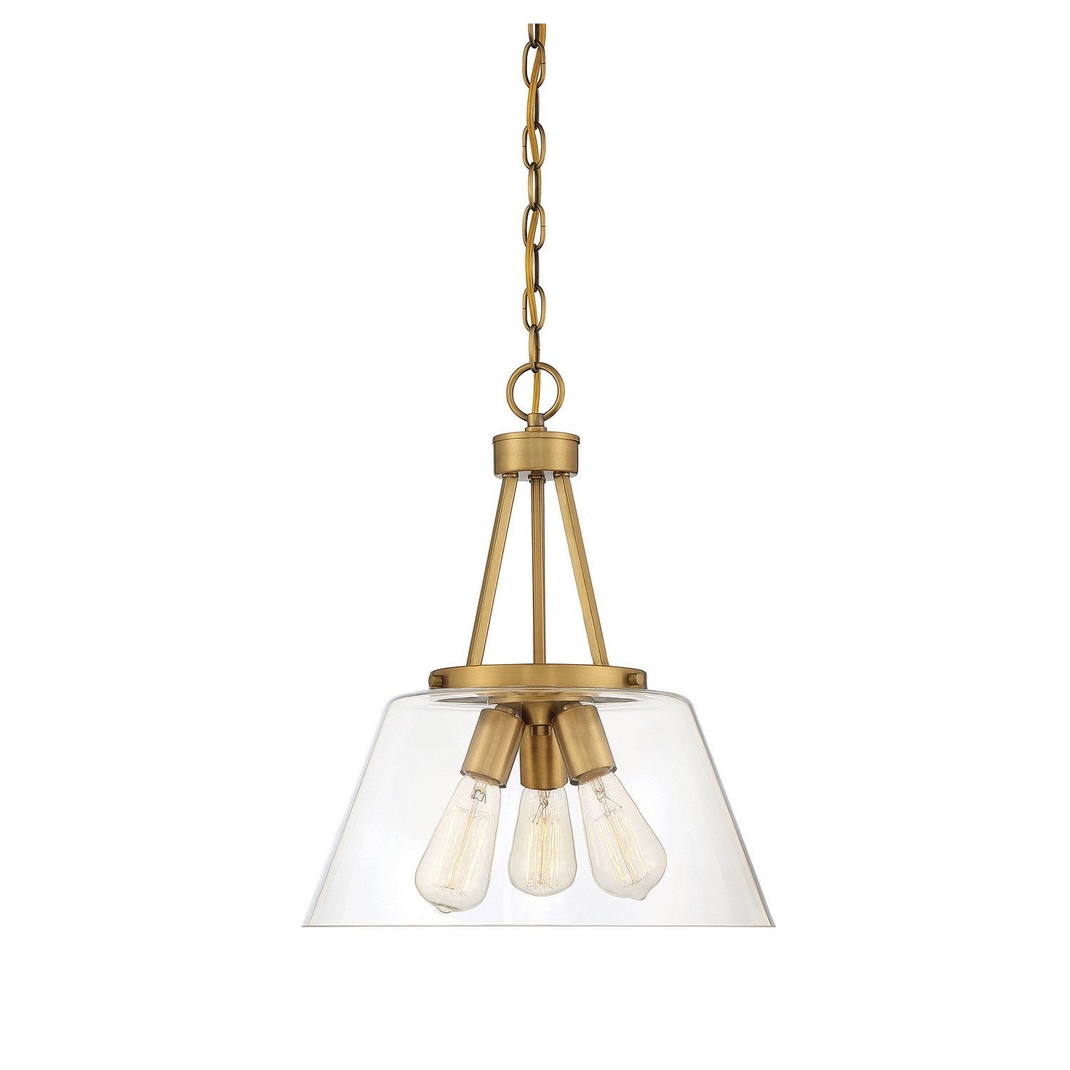 Savoy House - 7-1025-3-322 - Three Light Pendant - Calhoun - Warm Brass